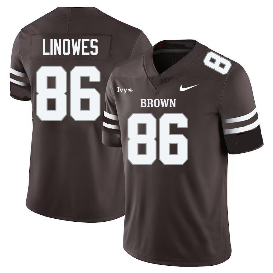 Brown Bears #86 Levi Linowes College Football Jerseys,Uniforms Stitched-Brown